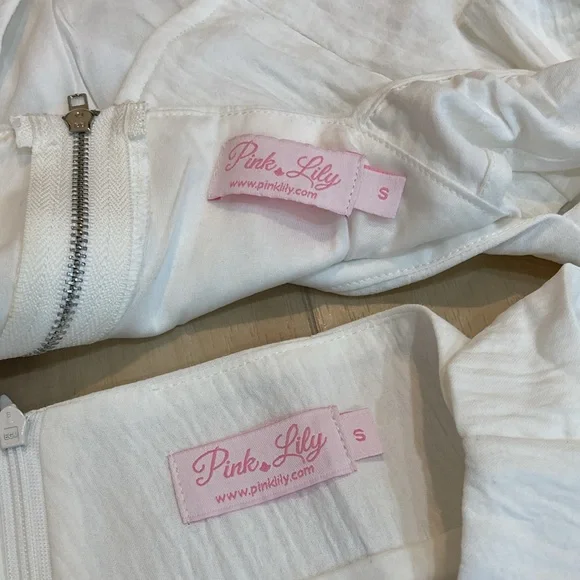Pink Lily white out 2 piece skirt set - Picture 3 of 13